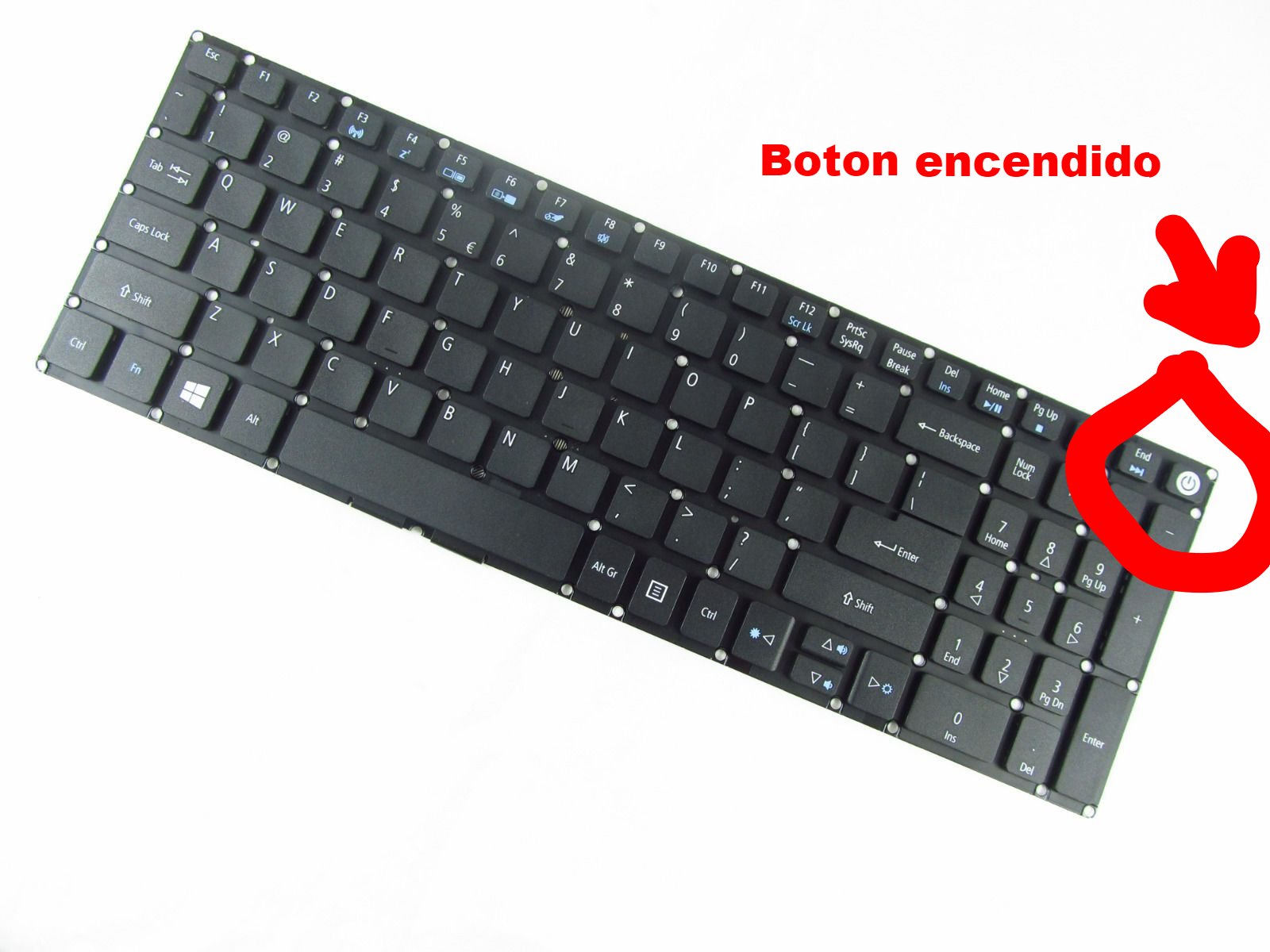 KEYBOARD ACER E5-522 E5-532 E5-573 E5-722 E5-772 E5-575 E5-523 V3-574 WITHOUT FRAME - Image 3