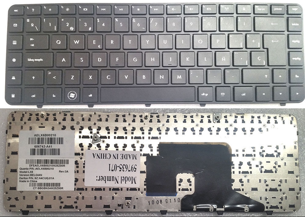 KEYBOARD HP COMPAQ DV6 SERIES 3000 3100 3200 AND 4000 NEGRO700T C769 C729 N - Image 2
