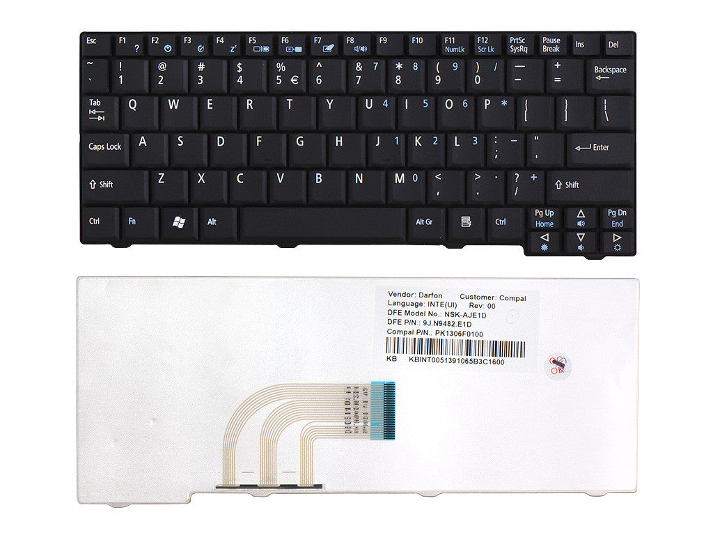 KEYBOARD ACER ASPIRE ONE MINI A110 A150 D150 D250 Zg5 ZG6 ZA8 ZG8