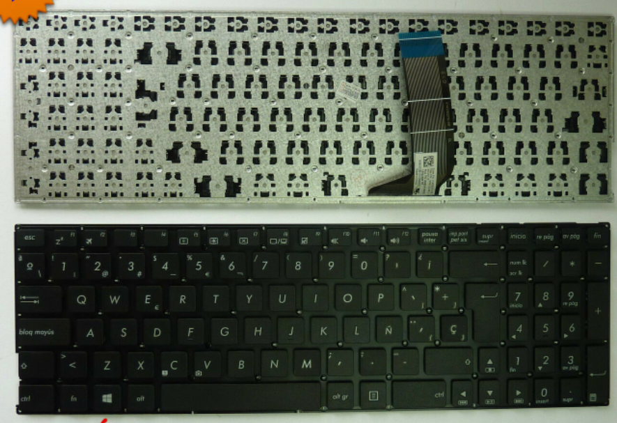KEYBOARD ASUS X503 X553 X554L X555 W509L F555 W519L A555L K555Z R557L BLACK WITHOUT FRAME - Image 3