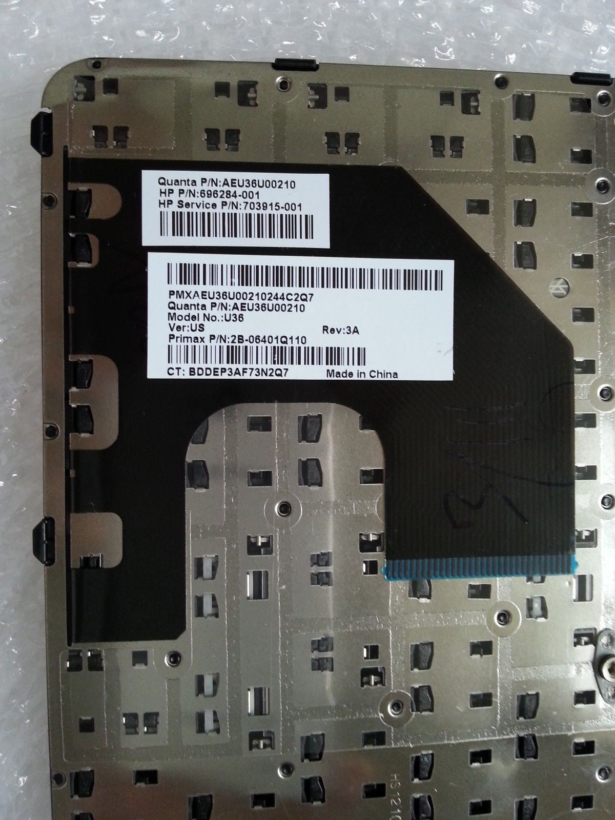 KEYBOARD HP COMPAQ SLEEKBOOK 15-B 15-B004 15-B104 15-B123 15-B119 15-B140 WITHOUT FRAME WITH NUMERICO BLACK WITHOUT FRAME - Image 9