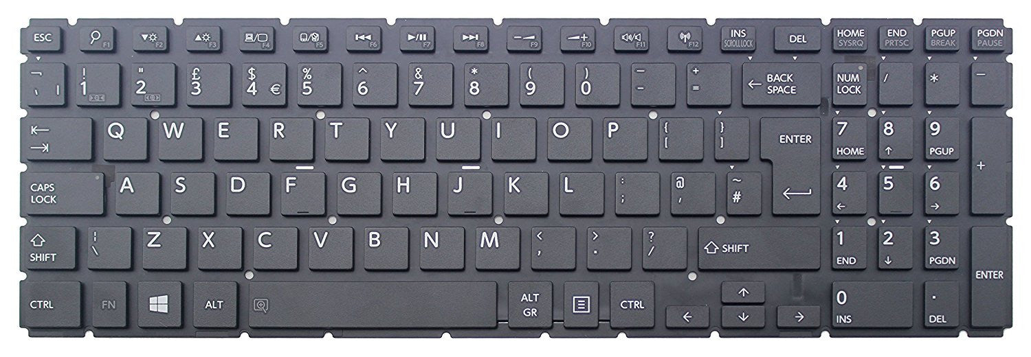 KEYBOARD TOSHIBA P50W P50D P55D P55T P55W L50-B L50D L50t C55-C S55-B S55D S55t - Image 7