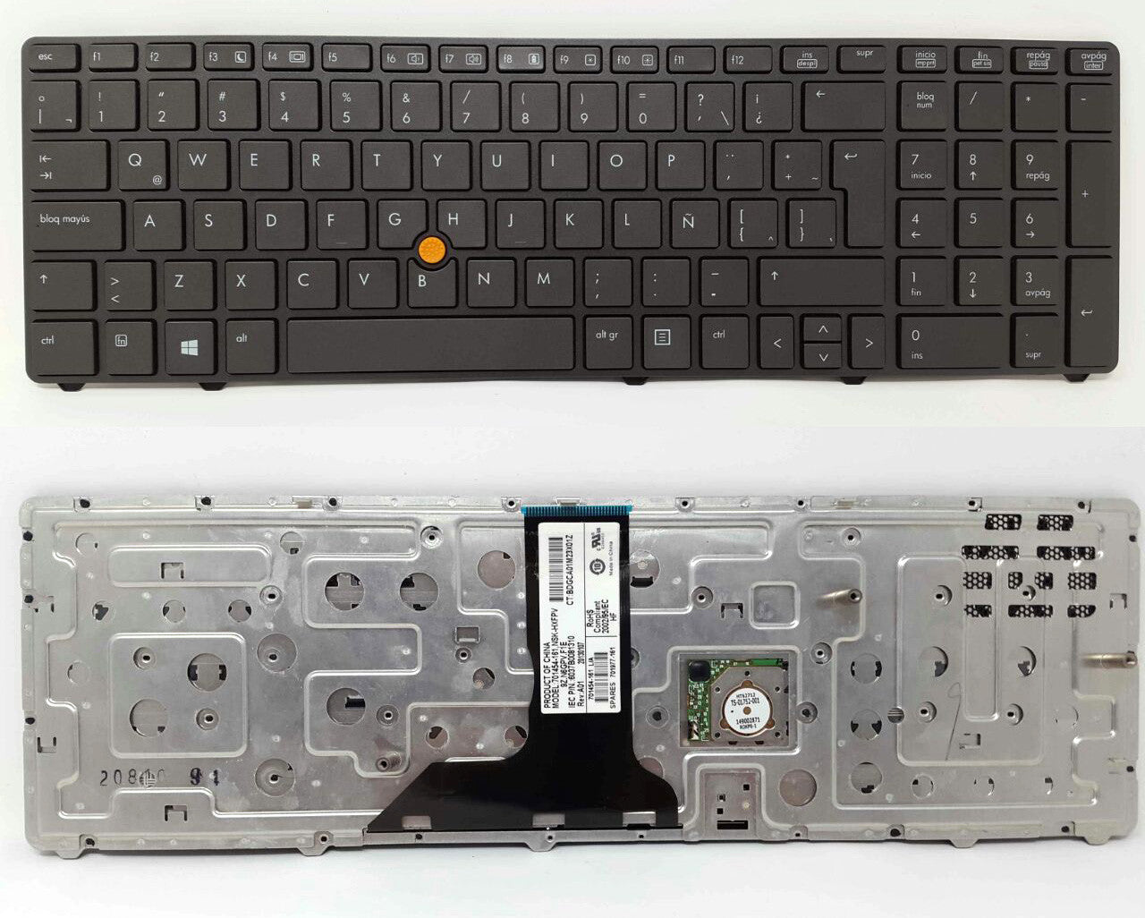 KEYBOARD HP COMPAQ ELITEBOOK 8760P 8760W 8770W 8770P WITH PUNTERO