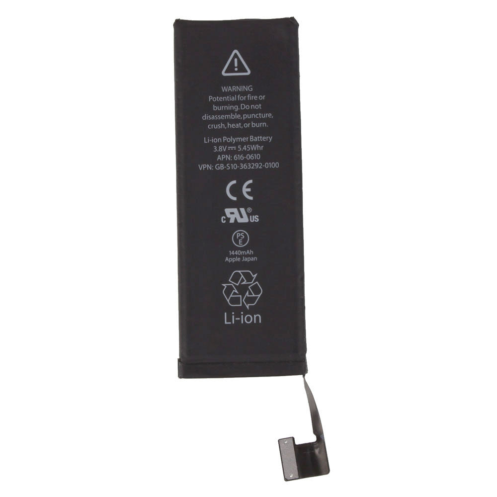 BATTERY APPLE IPHONE 5 BLACK 4.3V / 4.8V / 1440MAH