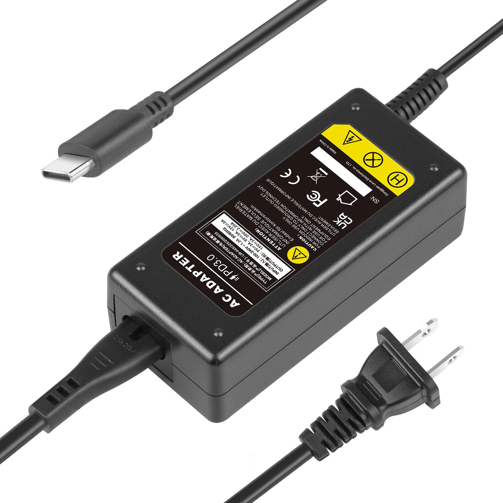CHARGER CERTIFIED COMPATIBLE DELL 65W | 20V 18V 15V 9V 5V / 3.25A 3A. 2A | TYPE C - Image 2