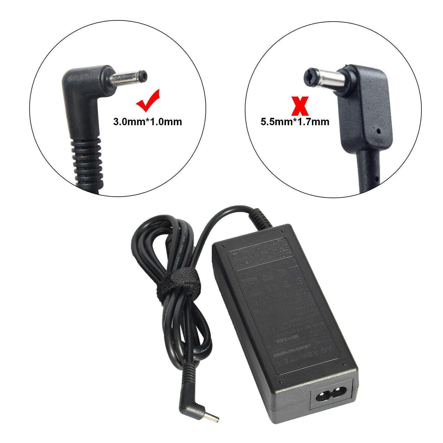 CHARGER ACER GENERICO 65W / 19V / 3.42A / 3.0 X 1.0MM - Image 2
