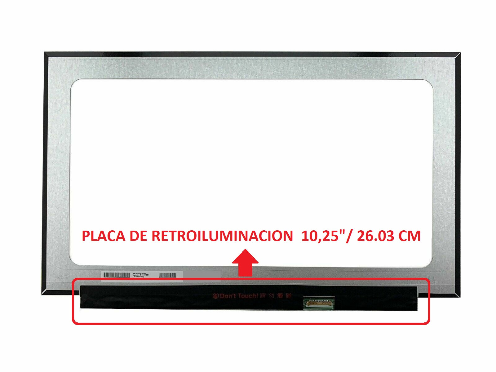 SCREEN 15.6 Full HD FHD (1920x1080) IPS 30 PINS BOTTOM A LA RIGHT | NO BRACKET | BARRA ESTRECHA