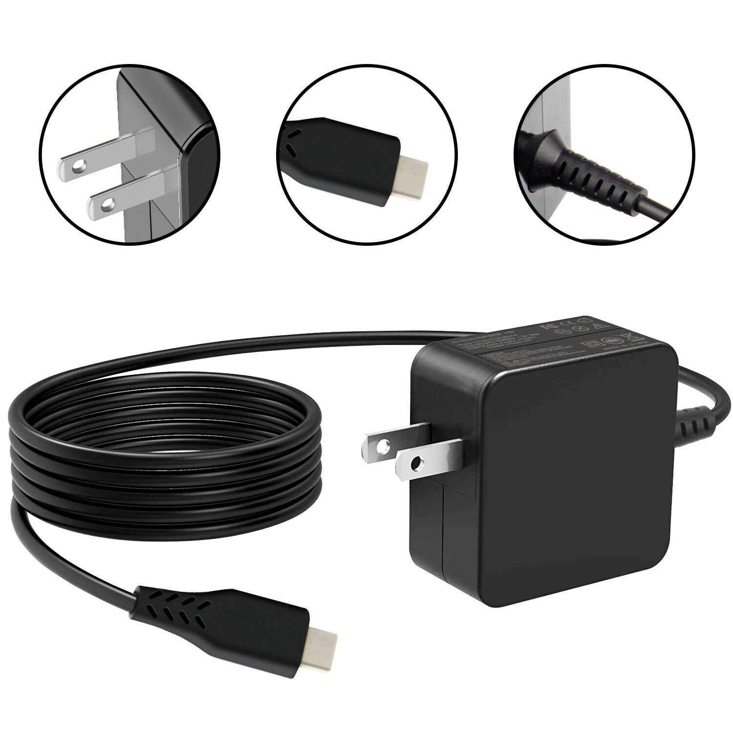 CHARGER 45W USB TYPE-C TYPE-C / 5V/3A. 9V/3A. 15V/3A. 20V/2.25A CERTIFIED COMPATIBLE - Image 2