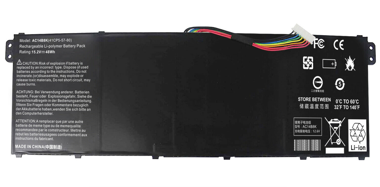 BATTERY ACER CHROMEBOOK CB5-311 CB3-531 CB5-571 V3-371 AC14B8K - Image 2
