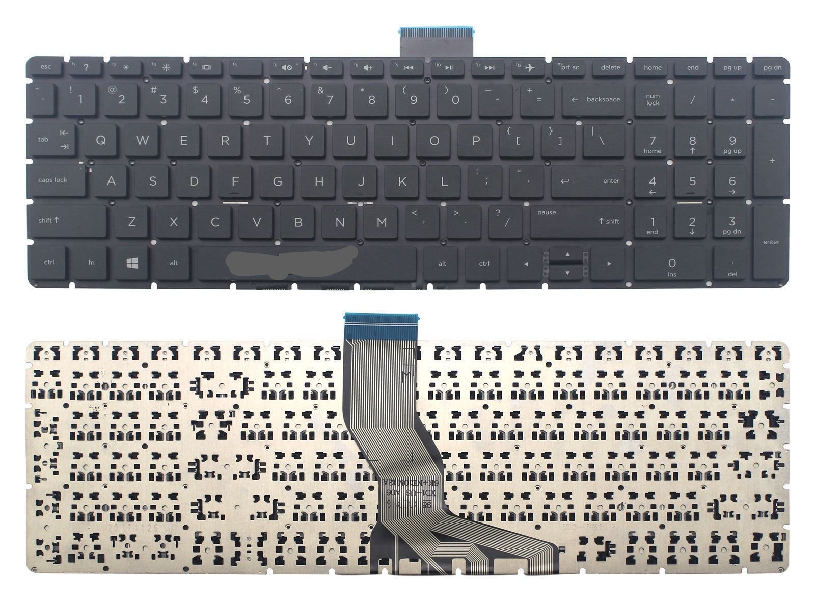 KEYBOARD HP COMPAQ FLEX LARGO 15-BS000 15-AE000 15-AS000 15-AH000 15-BC000 15-BW000 15 Z-EF2000 15-DY 15T-DY WITHOUT FRAME WITH NUMERICO - Image 4