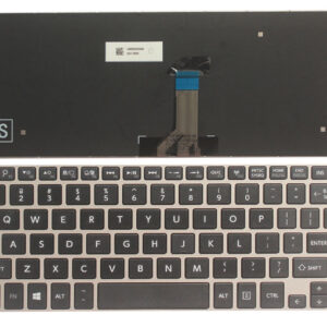 KEYBOARD TOSHIBA NB10 NB10-A NB10T-A BLACK WITH FRAME SILVER