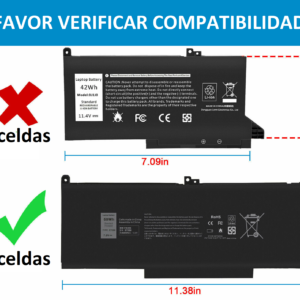BATTERY DELL LATITUDE E7280 E7380 | F3YGT | CERTIFIED COMPATIBLE | F3YGT