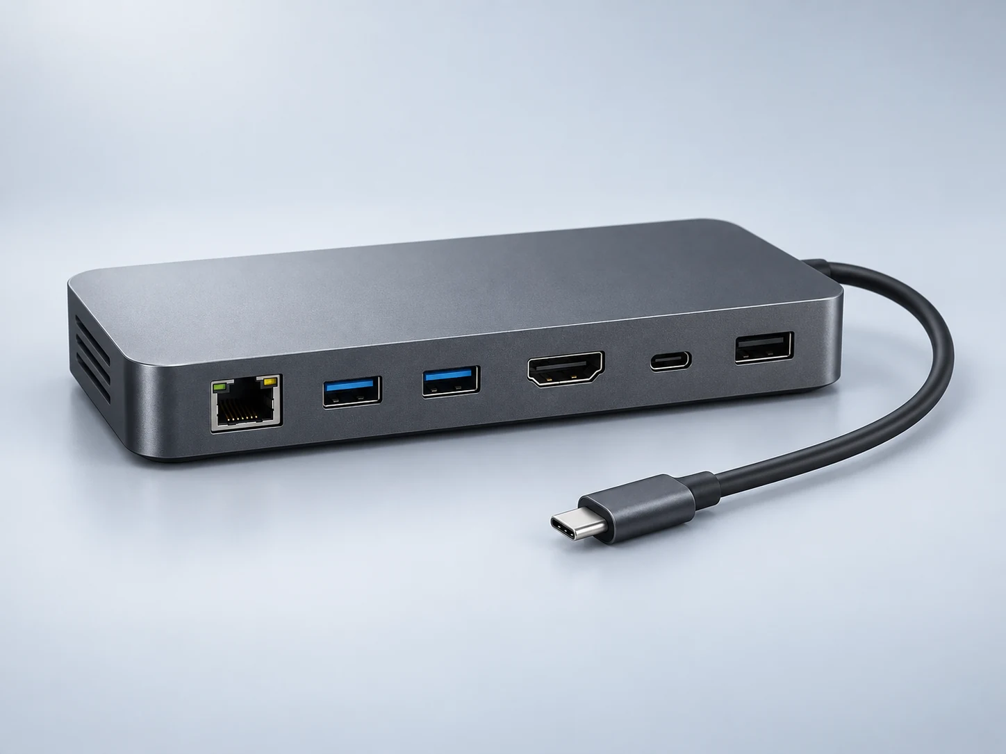 Illustration of a laptop docking station